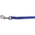 Mirage Pet Products Blue & White Swirly Nylon Ribbon Pet Leash 0.38 in. x 4 ft. 125-085 3804BlWt